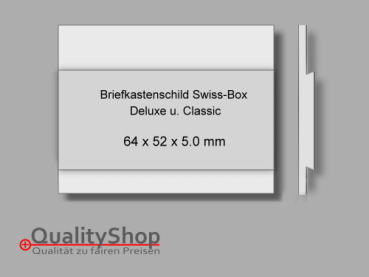 Briefkastenschild Swiss-Box  Deluxe / Classic